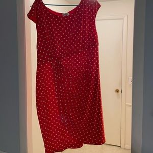 Red polka dot dress